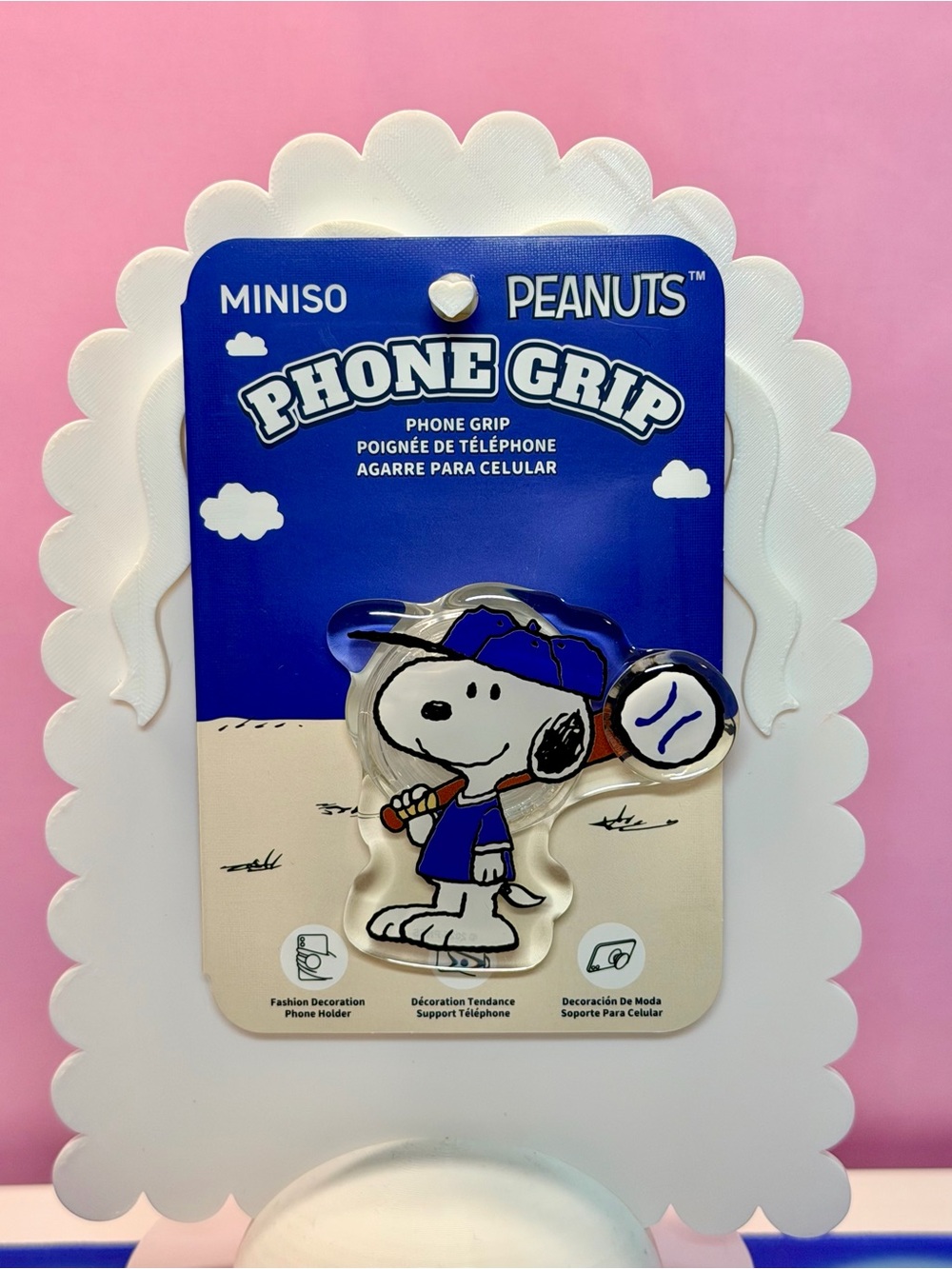 MINISO x Peanuts Snoopy Blue Phone Grip